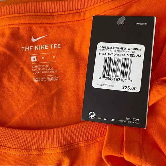 NIKE MLB DETROIT TIGERS BASEBALL ATHLETIC T-SHIRT ORANGE BLUE MEDIUM - Picture 5 of 7